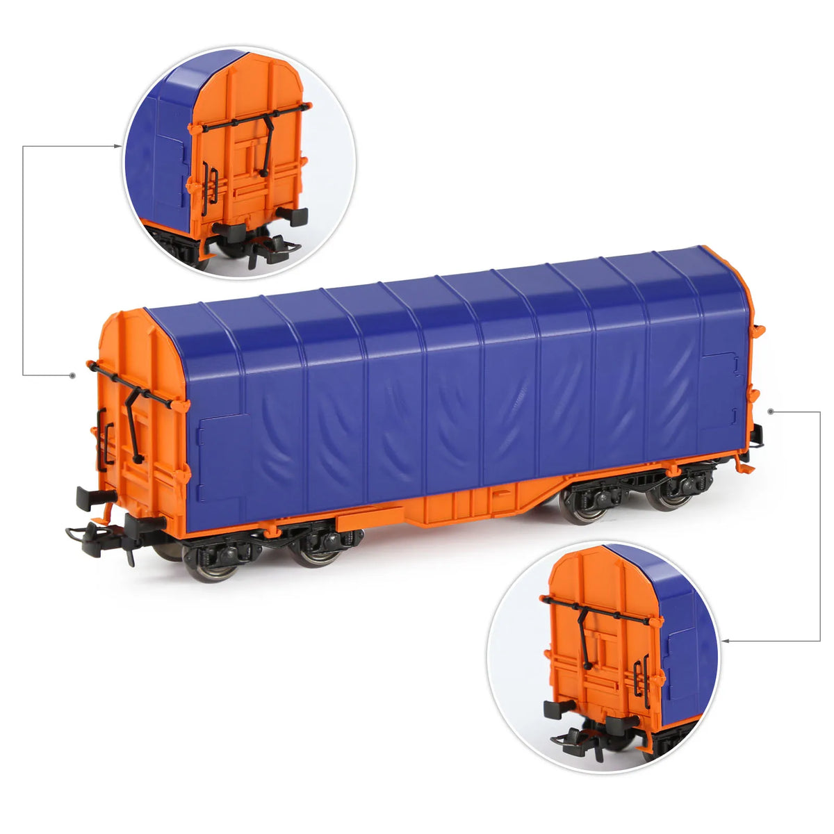 C8762 Evemodel Model Trains HO Scale 1:87 Covered Coil Wagon Freight Car