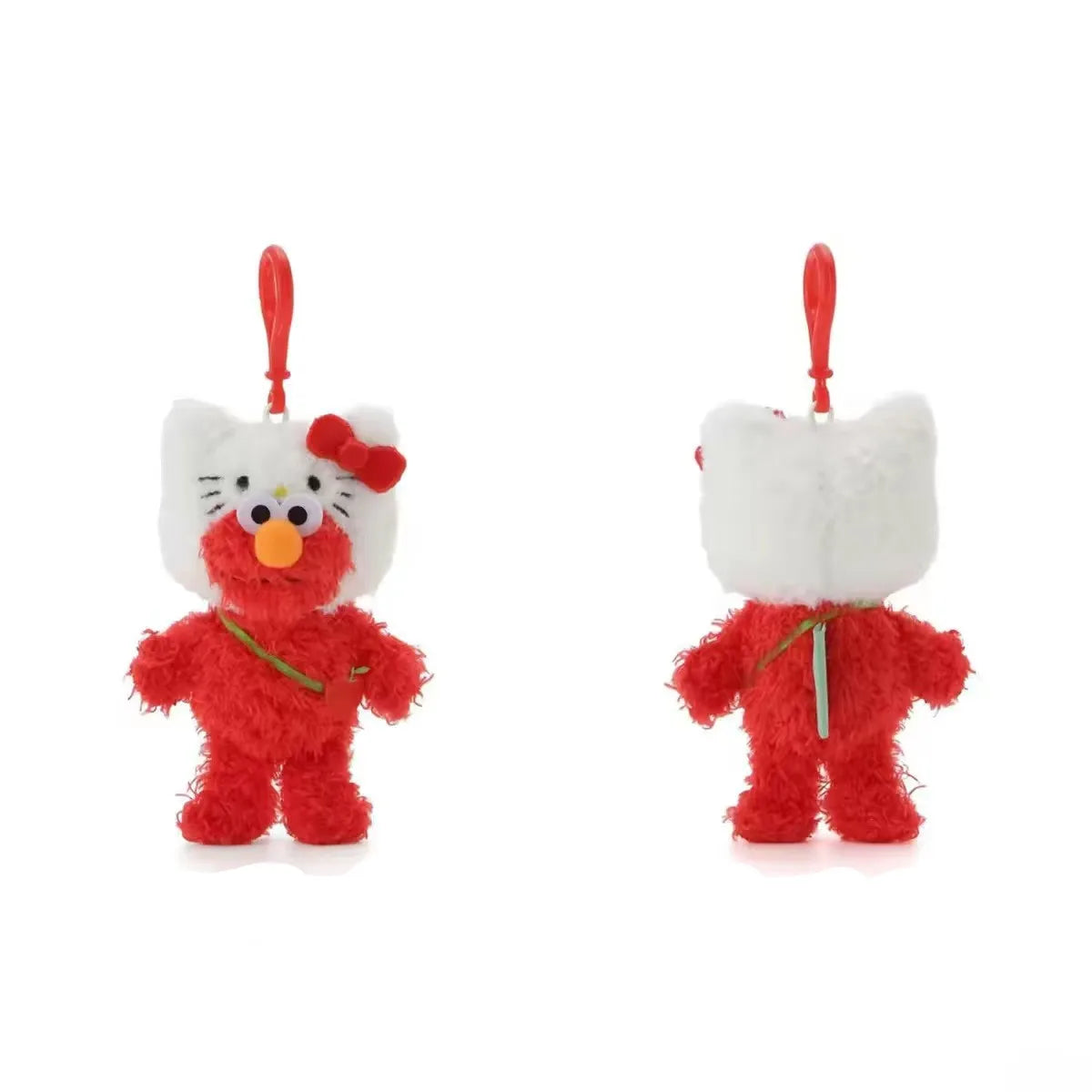 Enlightenment Cartoon Plush Keychain Cute ELMO Cookie Monster School Bag Pendant Big Bird Oscar Soft Stuff Accessories For Fans