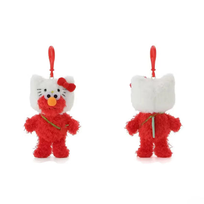 Enlightenment Cartoon Plush Keychain Cute ELMO Cookie Monster School Bag Pendant Big Bird Oscar Soft Stuff Accessories For Fans