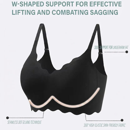 Seamless Wireless Supportive Bra Push Up Comfort Soft No Underwire Full Coverage T-Shirt Bra Plus Size Bralette for Women