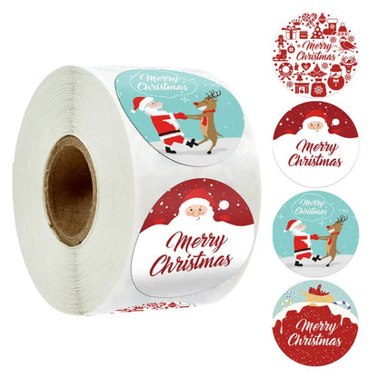 Christmas gift stickers decorative sealing sticker Merry Christmas Reward Self-adhesive labels  Day party
