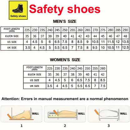 Steel Toe Safety Shoes Men Anti-puncture Work Boots Non-slip Wear Resistant Industrial Protective Labor Shoes Breathable Safety