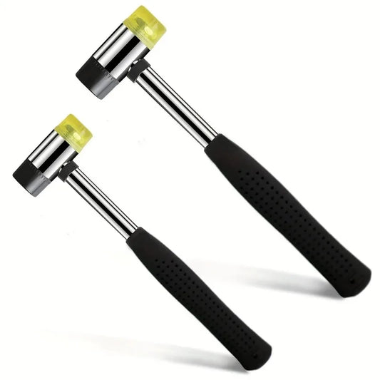 Soft Plastic Double-Sided Rubber Mallet for Jewelry Leather Craft Woodwork & Flooring Installation - Durable Hammer