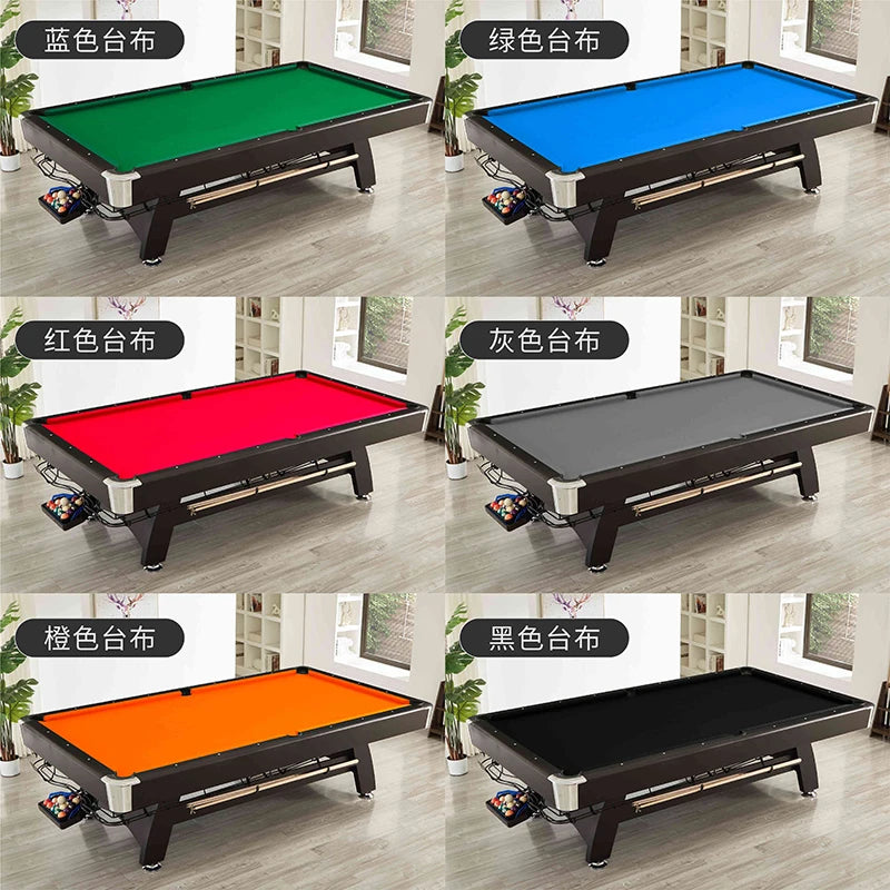 Household solid wood pool table automatic return American black eight indoor pool table multi-functional three-in-one marble tab