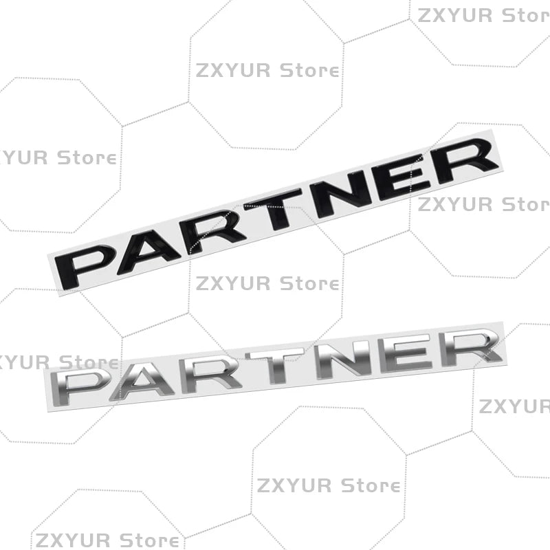 Metal For Peugeot Partner Emblem Camper Cargo Van Car Sticker Letter Badge Decal Body Rear End Trunk Decor Auto Accessories