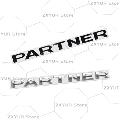 Metal For Peugeot Partner Emblem Camper Cargo Van Car Sticker Letter Badge Decal Body Rear End Trunk Decor Auto Accessories