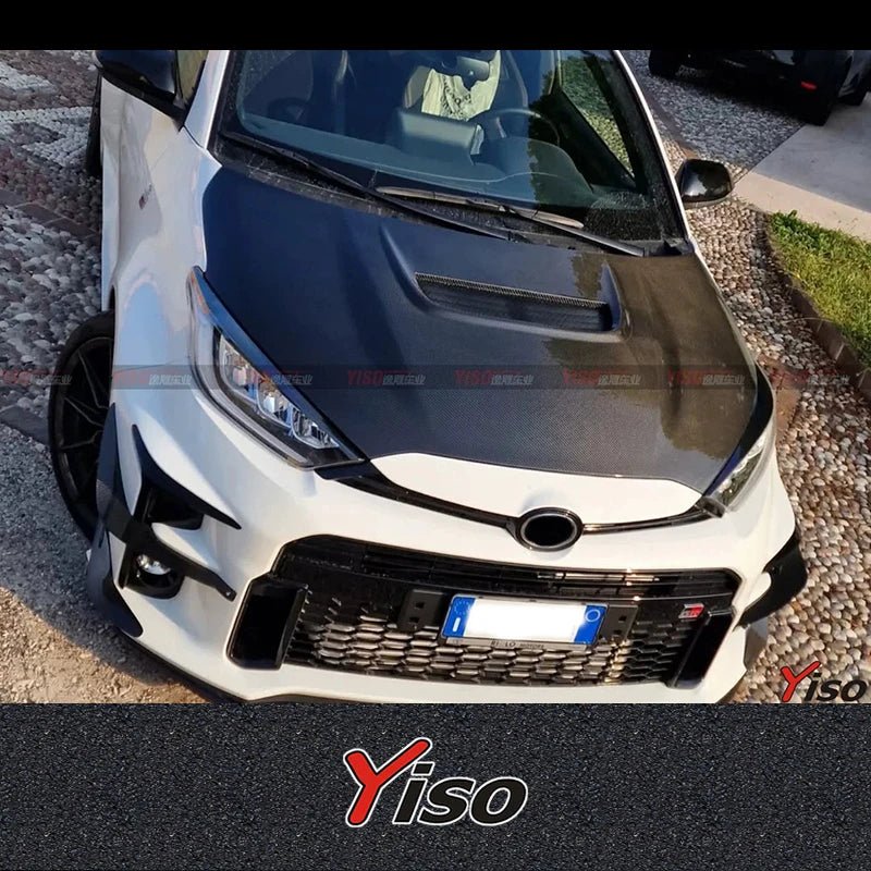 Suitable for GR Yaris GRMN dry carbon fiber hood engine hood Yaris Modified encirclement GRMN engine head hood