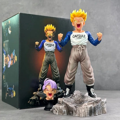 Anime Dragon Ball Z Trunks Figure Super Saiyan Trunks Statue Replacement Light Head Pvc Action Figures Collection Model Toys