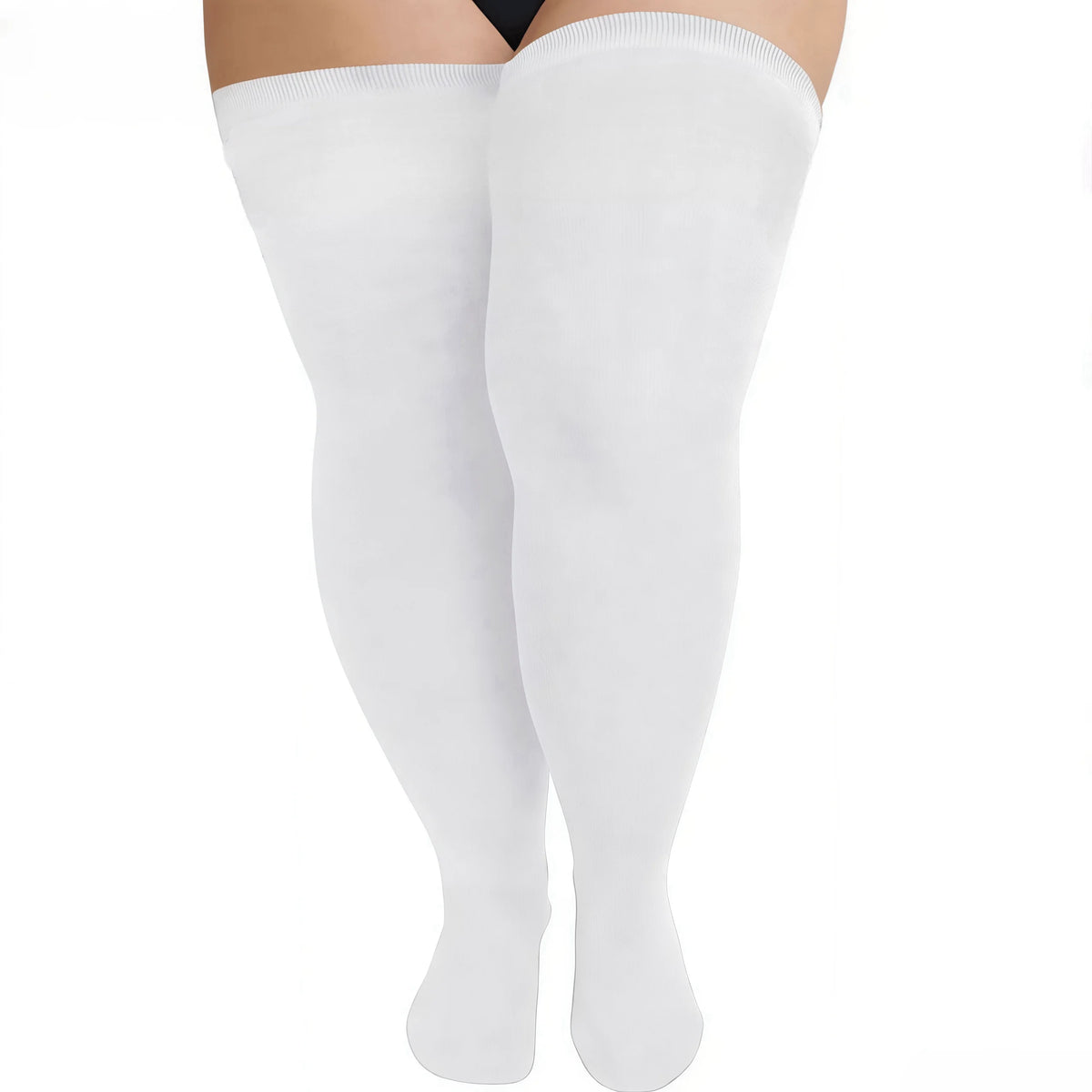 2026new Large Plus Size Thigh High Stockings White Black Over Knee Long Socks for Oversized Woman Thick Leg Warmer Autumn Winter
