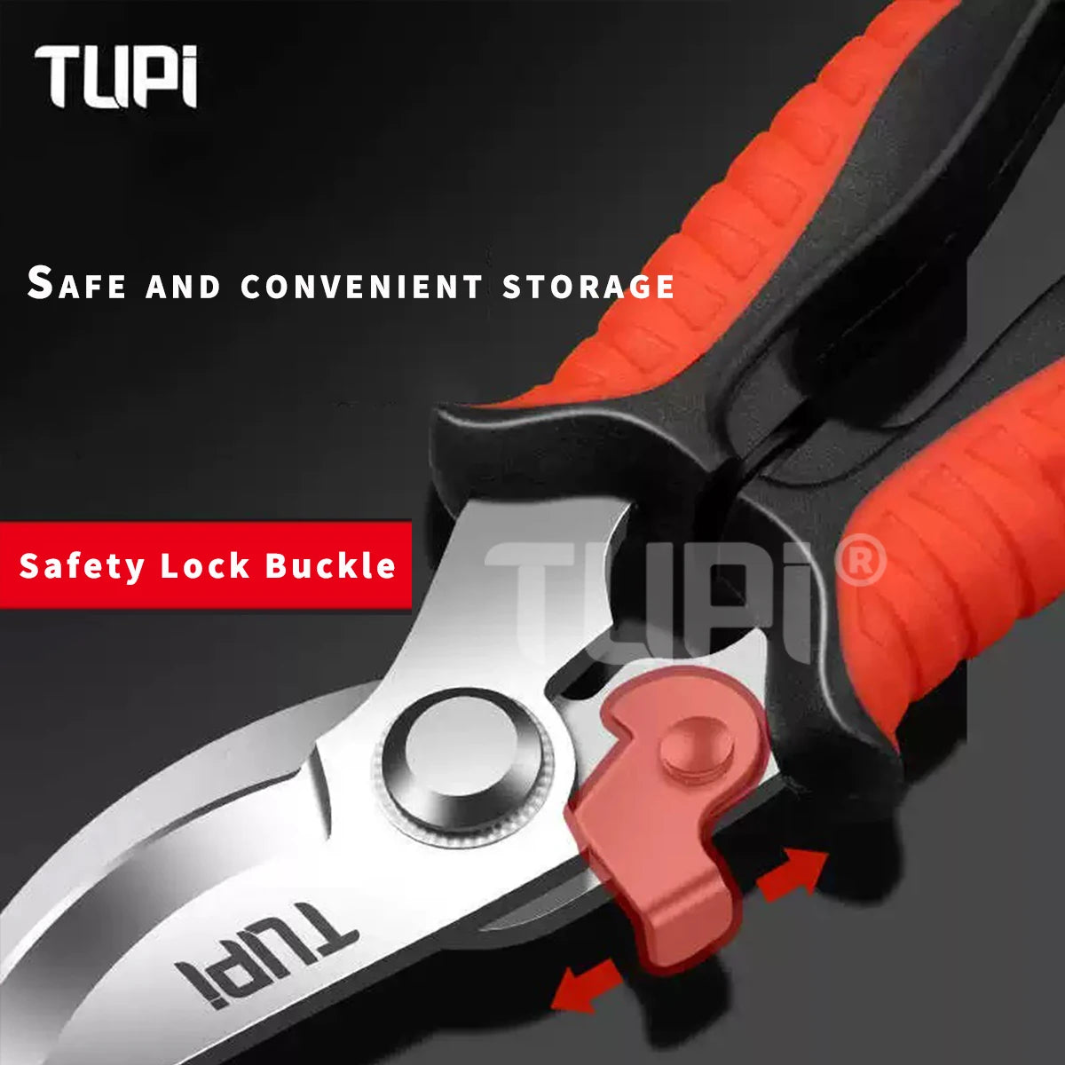 TUPI Professional Bypass Pruning Shears Garden Scissors for Tree Trimming Durable Hand Clippers with Ergonomic Non-Slip Handle