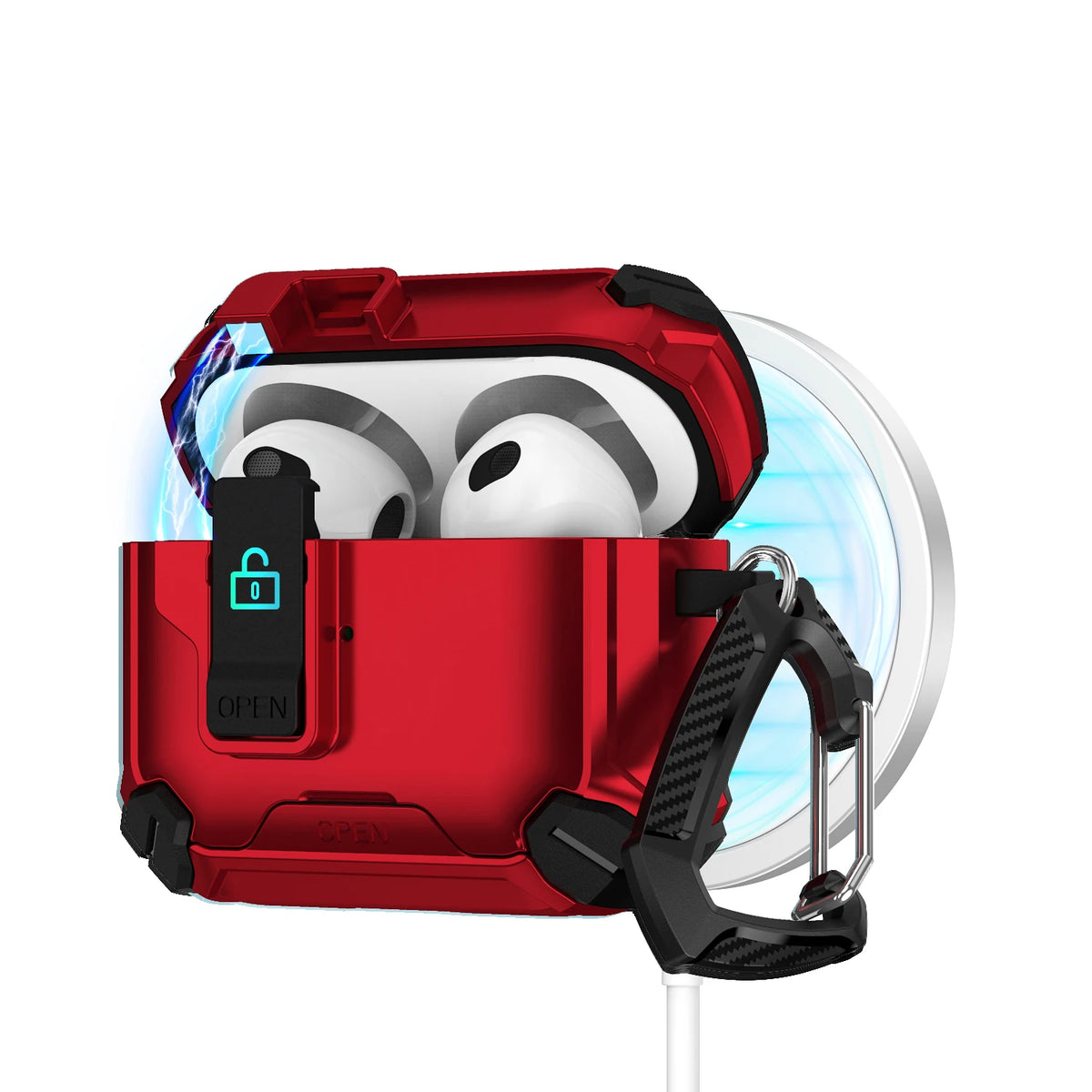 For AirPods 4 Generation Case Magnetic Automatic Lock with Phone Stand&Cleaning Kit for Airpods 4 with Active Noise Cancellation