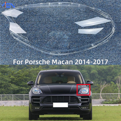 For Porsche Macan 2014 2015 2016 2017 Car Transparent Lampshade Head Light Lamp Cover Glasses Lamp Shade Headlight Shell Cover