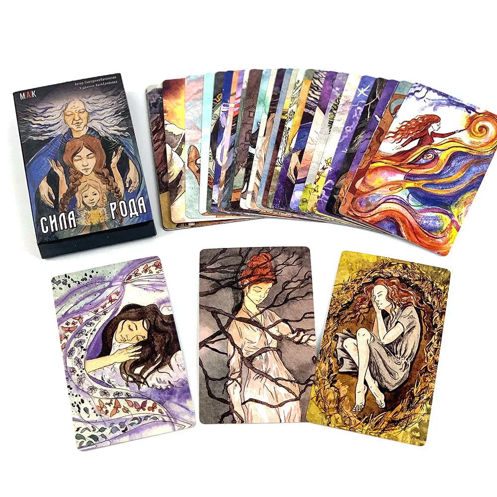 Russian Tarot: Chпa Poдa Tapo Tarot Cards Deck Fate Divination Board Game With Paper Multiplayer Interactive Cards Game