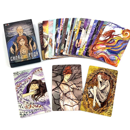 Russian Tarot: Chпa Poдa Tapo Tarot Cards Deck Fate Divination Board Game With Paper Multiplayer Interactive Cards Game