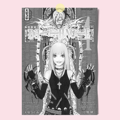 Japanese Comics Death Note Frameless Canvas Painting Poster Light Yagami Comics Peripheral Misa Amane Indoor Room Decoration