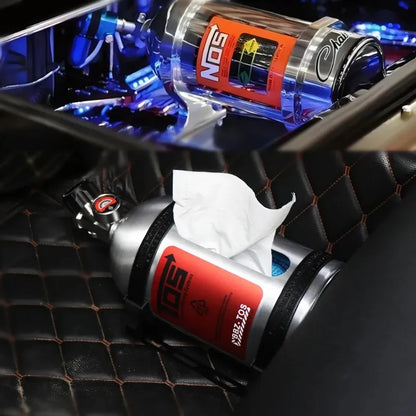 2024New NOS nitrogen system tissue box, car decoration tissue box, car interior decoration tissue storage box