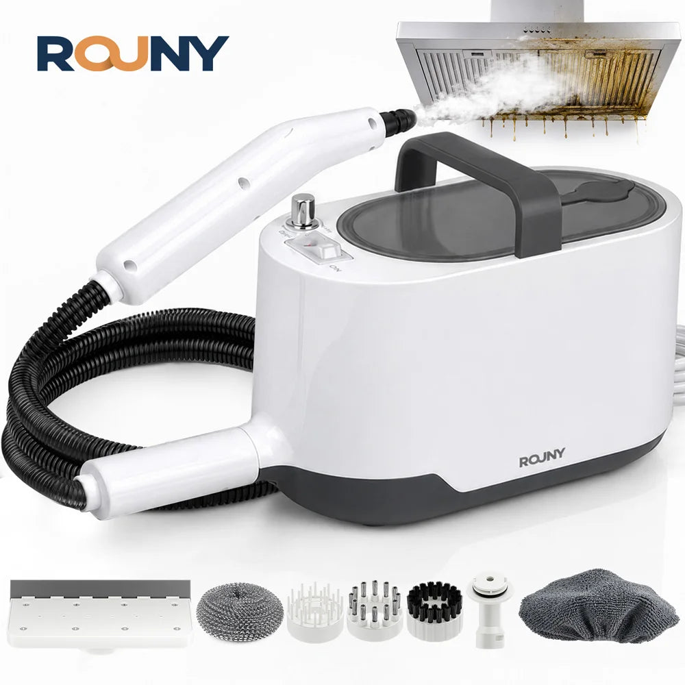 ROUNY Multi-Purpose Portable High Pressure Steam Cleaner, 3.5Bar Powerful Steam Output, 15s Fast Heat-Up, 1000ml Large Tank