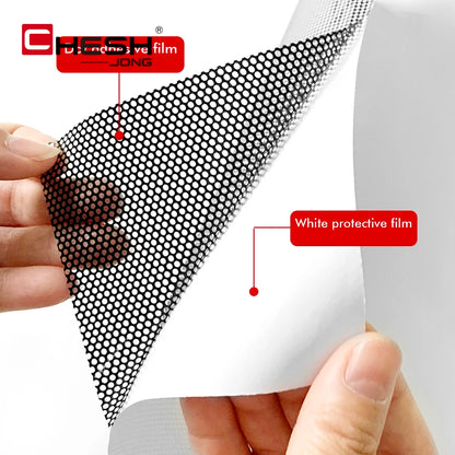 One Way Vision Fly Eye Tint Perforated Mesh Black White Film Car Tint Window Tint Car Wrap Film Sticker Motorcycle Scooter Decal