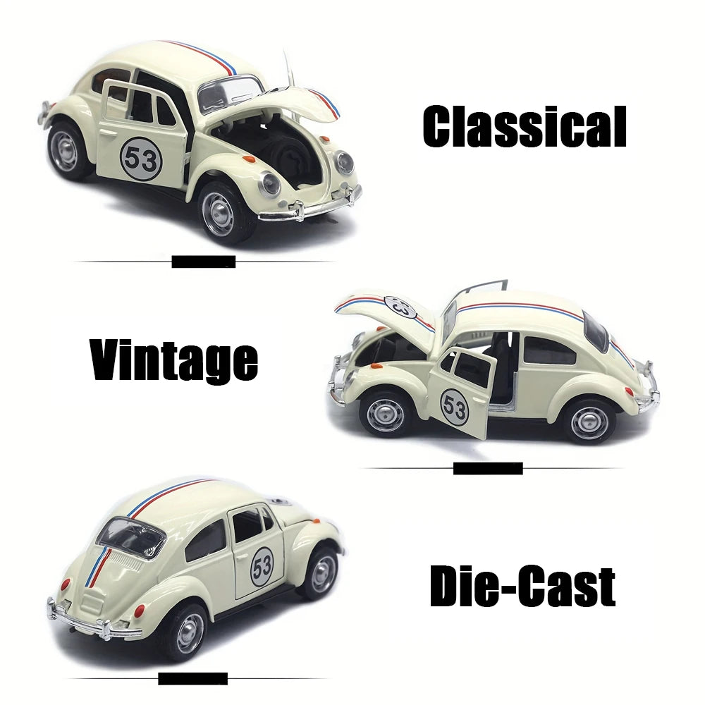 1:32 Volkswagen Beetle Alloy Car Metal Classic Toy Model with Pull Back Function Vehicles for Child Gifts