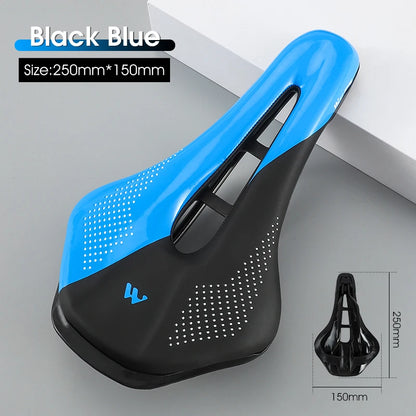 WEST BIKING Bicycle Saddle Non-Slip Short Nose Bike Seat PU Leather Hollow Road Bike Saddle Ergonomic Comfortable Bike Cushion
