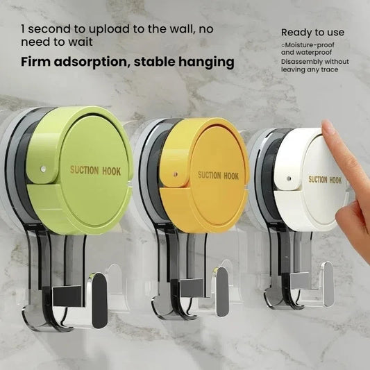 1/4/8pc Suction Hooks Strong Vacuum Power Traceless No-Drilling Adhesive Hooks for Home Bathroom Kitchen Door Back and Toilet