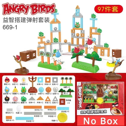 Angry Bird Action Figure Battle Red Black Chuck Bomb Matilda Terence Birds Fighting Blocks Slingshot Construction Kids Game Toy