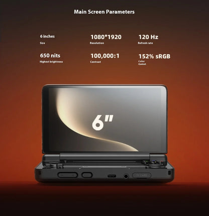 AYN Thor Game Console 6inch 1080P 120Hz AMOLED Screen 6000mAh Portable Android Handheld Console Dual Screen Flip Game Machine