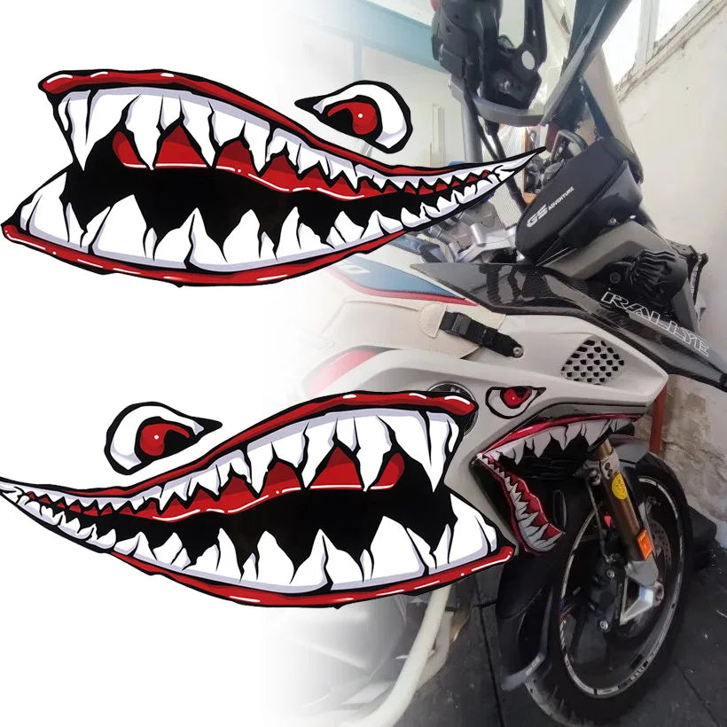 Motorcycle Modification Accessories Shark Decoration Decal Reflective Waterproof Sticker For PIAGGIO GTS GTV 300 GTA Scooter She