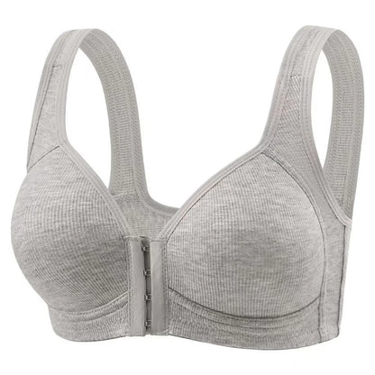 FallSweet Wire-Free Front Closure Bra for Women Seamless Full Coverage Bra Fixed Cups Large Size Comfort Underwear Mom Lingeries