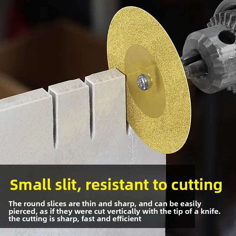 Tiling Cutting Small Slices Titanium-Coated Diamond Sand Small Saw Blades Stone Ceramic Jade Joint Cleaning and Grinding Sheets