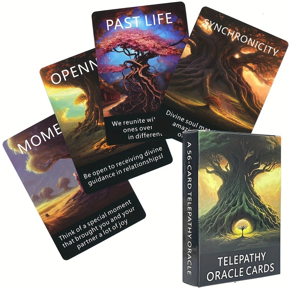 56 Card Telepathy Oracle Cards, for Clarity and Divination, with a Meaningful English Version, Designed for Meditation and Spiri