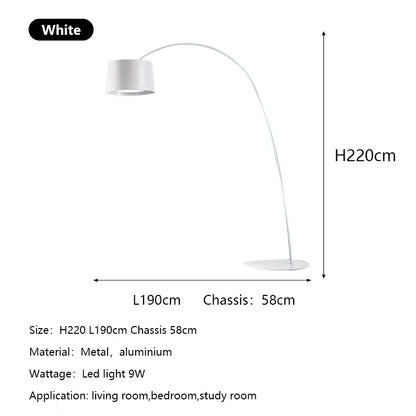 Modern Minimalist Led Floor Lamps Nordic Arc Living Room Sofa Stand Light Bedroom Bedside Lamp Decoration Home Lighting Fixtures