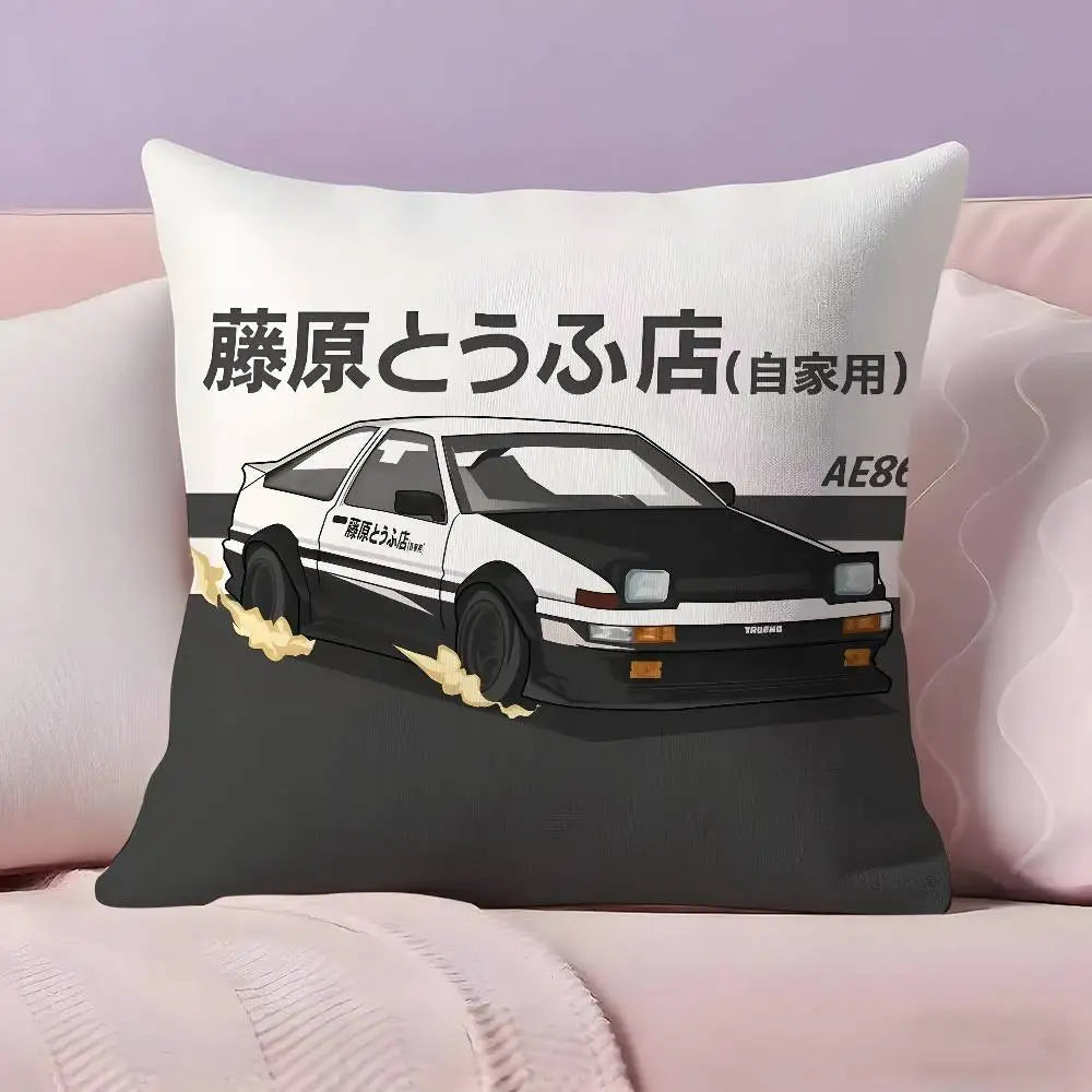 Classic retro car AE86 Pillow Case Pillowcase Ultra Soft Skin Friendly Fabric Cloud Like Comfort & Concealed Zipper