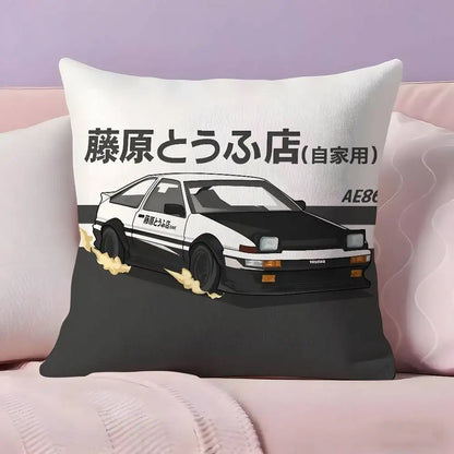 Classic retro car AE86 Pillow Case Pillowcase Ultra Soft Skin Friendly Fabric Cloud Like Comfort & Concealed Zipper
