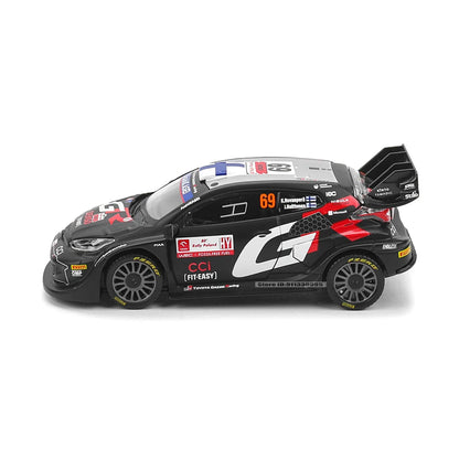 Bburago 1:43 WRC Toyota GR Yaris Rally1 Hybrid Rovanpera #69 Ogier #17 Alloy Luxury Vehicle Diecast Pull Back Cars Model Toy