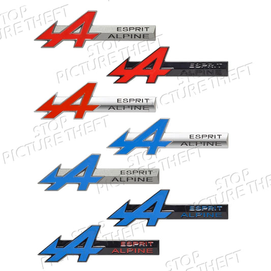 A Grille Logo 3D Metal Decal Car Body Rear Trunk Emblem Sticker For Symbioz Rafale Clio Austral Arkana Captur RS Scenic GT Sport