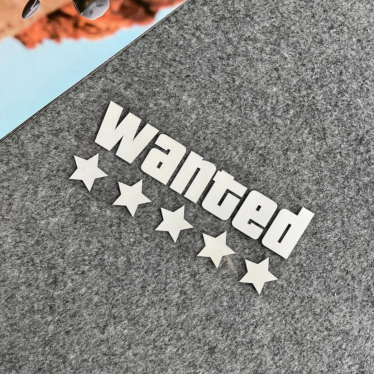 WANTED Motorcycle Sticker Vinyl Waterproof Decal Adaptable Motorcycle / Body / Helmet Motorcycle Decoration Accessories