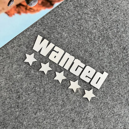 WANTED Motorcycle Sticker Vinyl Waterproof Decal Adaptable Motorcycle / Body / Helmet Motorcycle Decoration Accessories
