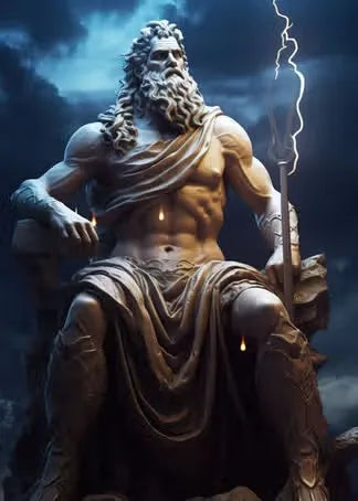 Zeus Sculpture Poster Black and White Greek God Abstract Prints Greek Mythology Canvas Painting Home Living Room Wall Decoration