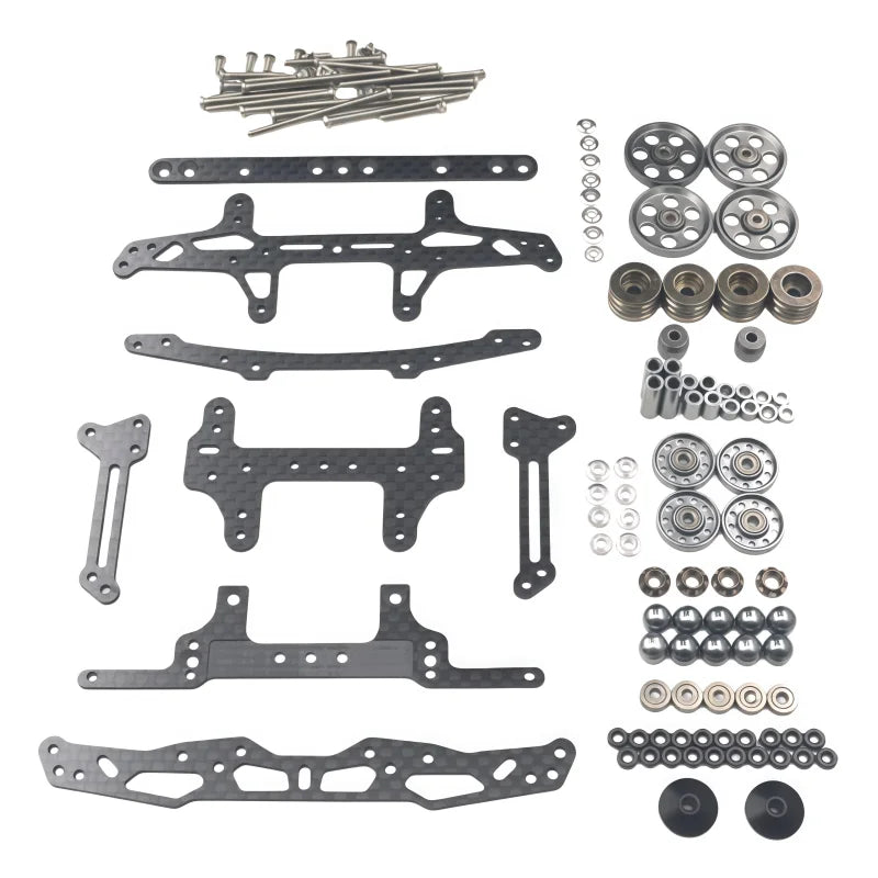 1SET Tamiya Four-Wheel Drive Vehicle VZ Chassis Modification Kit - Advanced Off-Road Lightweight Upgrade Accessories DIY 4WD
