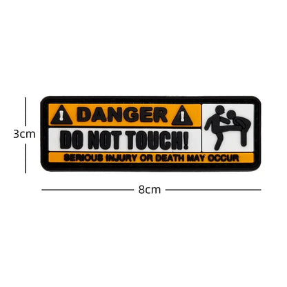 PVC 3D Warning Patch Hook & Loop on Bags DO NOT TOUCH MY BAG Tactics Morale Badge  Patches for Clothing and Backpack
