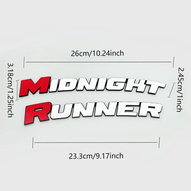 MIDNIGHT RUNNER Car Tire Decorative Sticker PVC Waterproof Sectional Decal No Glue  One Set For Four Tires