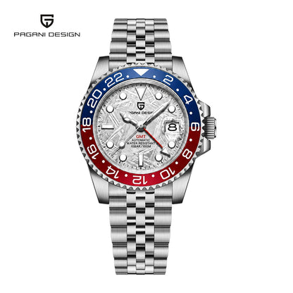 PAGANI DESIGN New Men Watch GMT Mechanical Wristwatch 40mm Automatic Watch Stainless Steel Waterproof Business Watches for Man