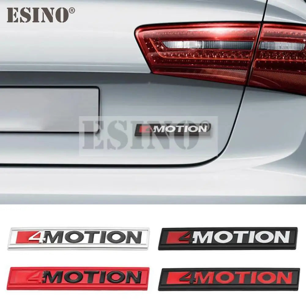 Car Styling 4Motion 3D Rear Trunk Fender Grill Metal Chrome Zinc Alloy Emblem Badge Decal for Volkswagen Golf R Tiguan Touareg