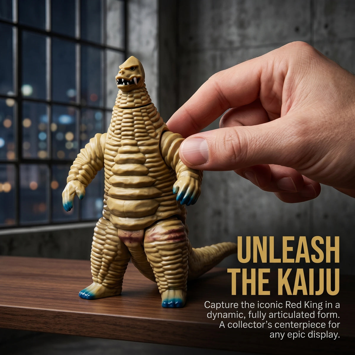 Bandai Ultra Kaiju Series Monster World RedKing Mini Figure - Collector's Gift for Ultraman Fans - Perfect for Party Decor