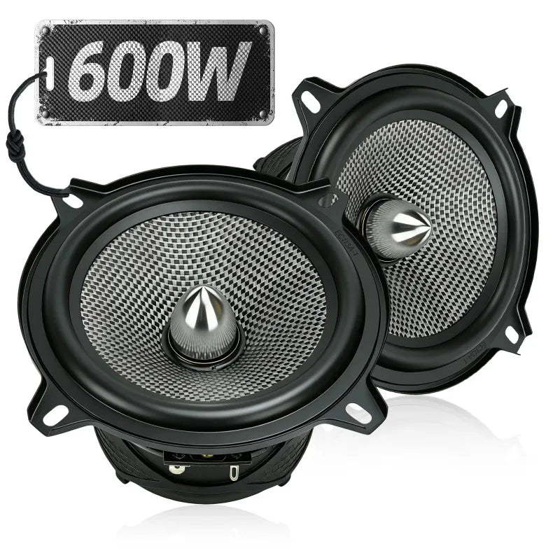 2pcs 5 Inch Mid-Bass Car Speakers High Sensitivity Fidelity Audio with Carbon Fiber Cone Universal 450W 4 Ohm Car Music Stereo