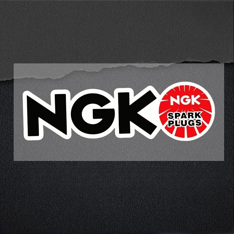 Waterproof Reflective NGK Spark Plug Car Sticker Creative Personalized Body Decoration Glass Sticker