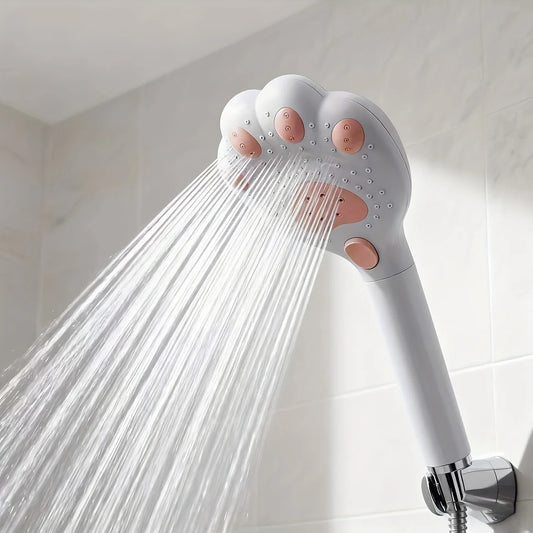 High Pressure Filter Shower Head Cute Cat Paw 3-mode Adjustable Spray Rain Water Saving Faucet Showerheads Bathroom Accessories