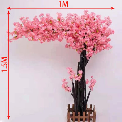 Artificial Cherry Blossom Tree, Large Fake Tree, Peach Blossom Tree, for Garden, Wedding, Hotels, Christmas & Home Deco
