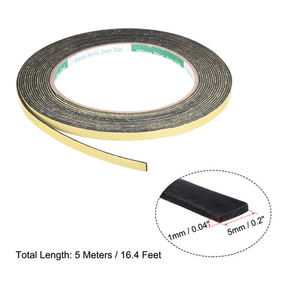 1-5mm Thick EVA Foam Sponge Rubber Strip Single Sided Adhesive Soundproof Anti-collision Window Door Seal Strip Weather Strip